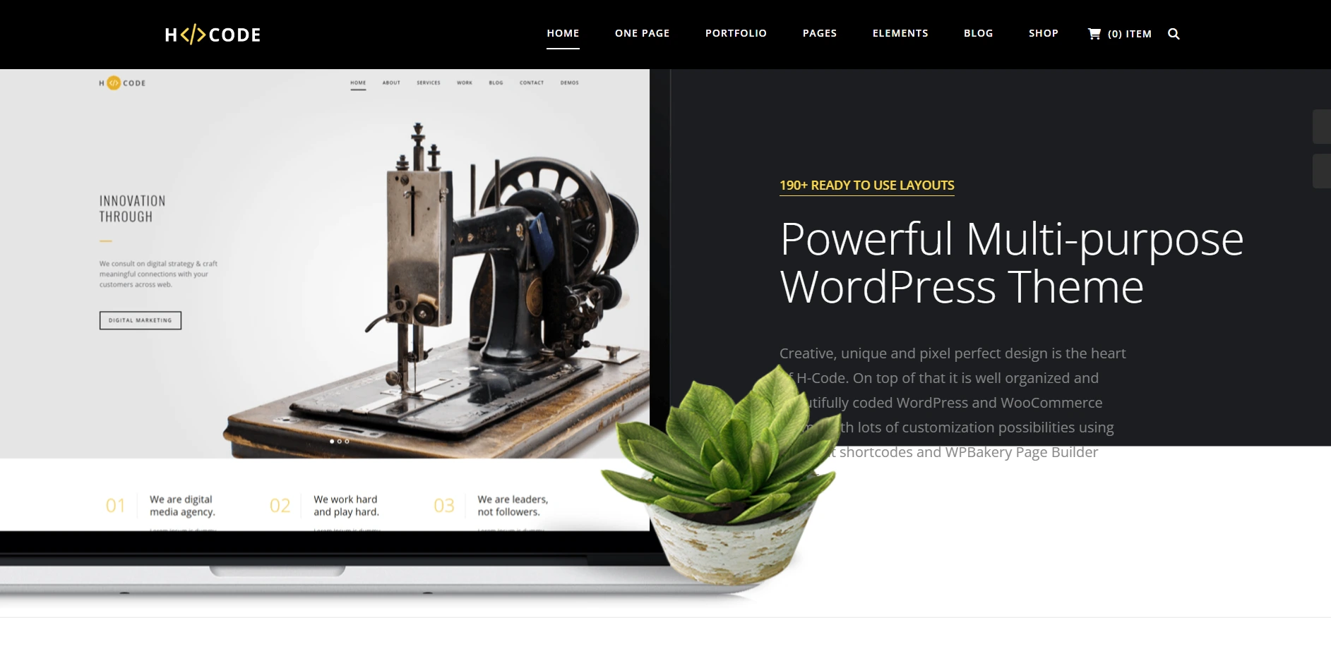 H-Code IT Company WordPress Theme