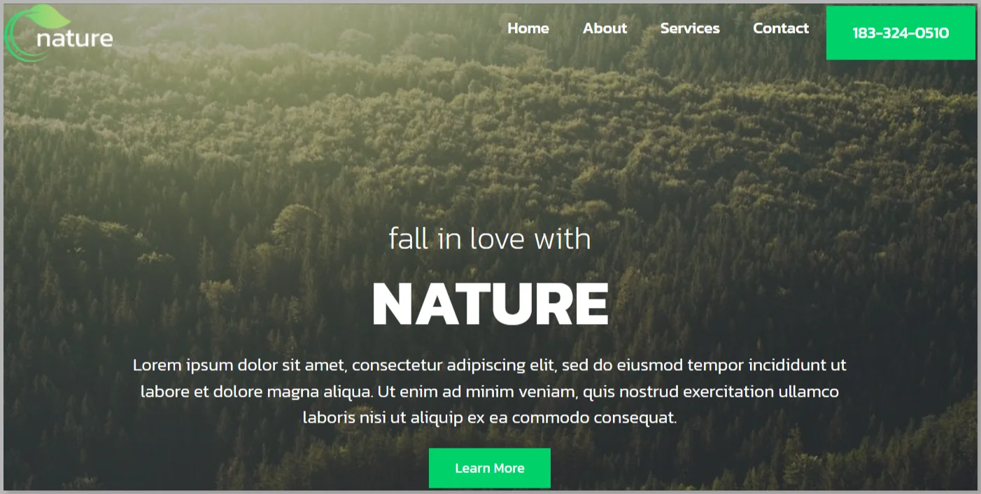 Nature WordPress Template