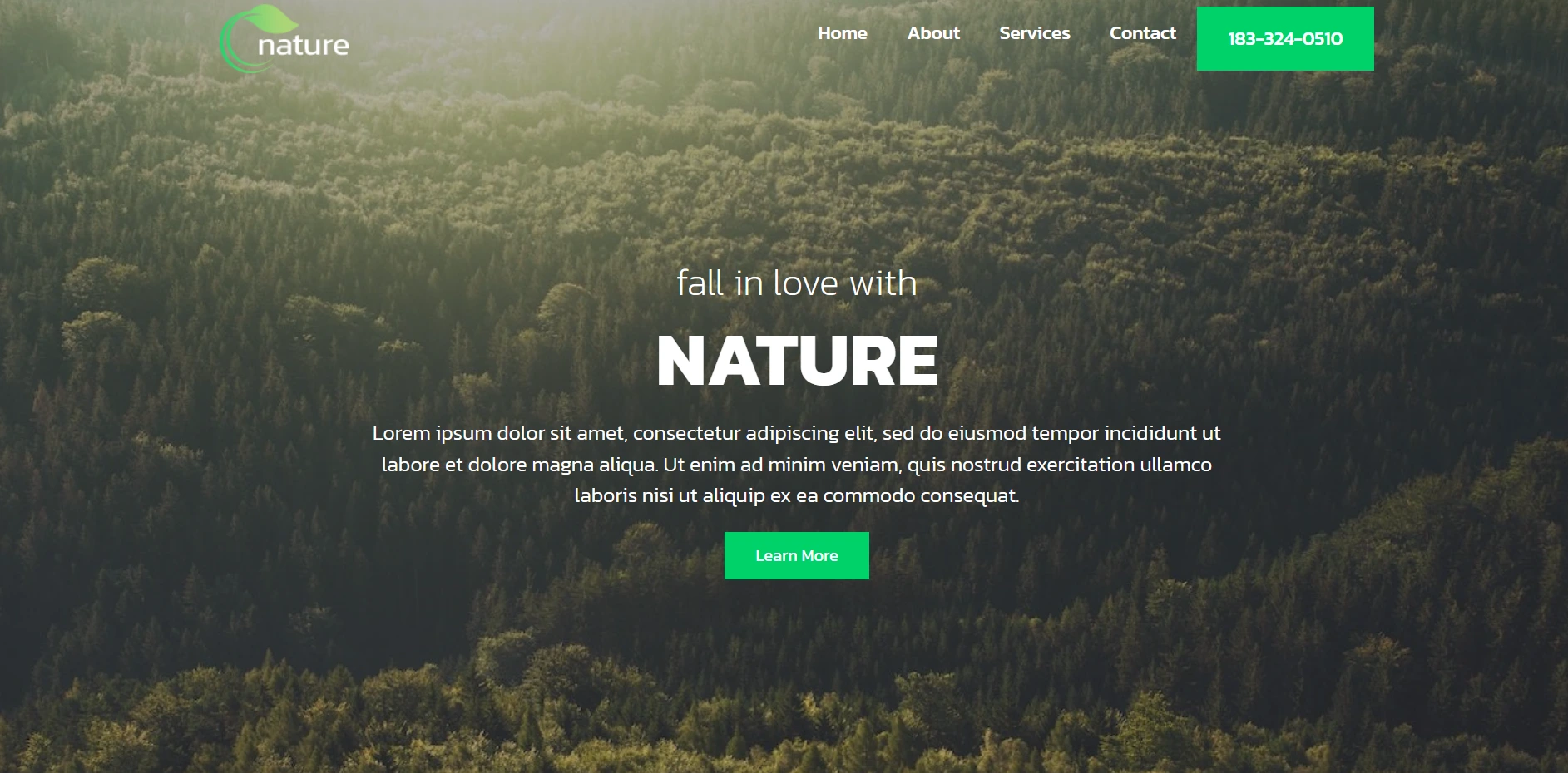 Nature WordPress template