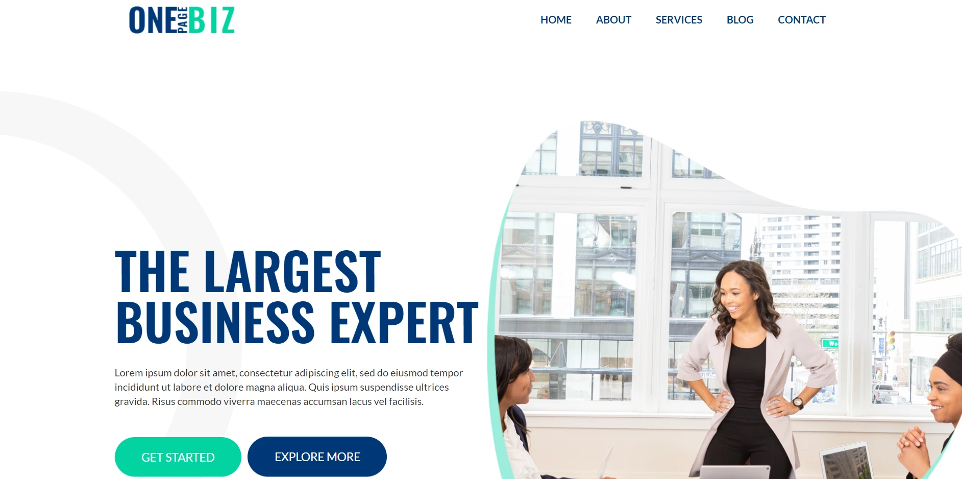 One Page Business WordPress Theme