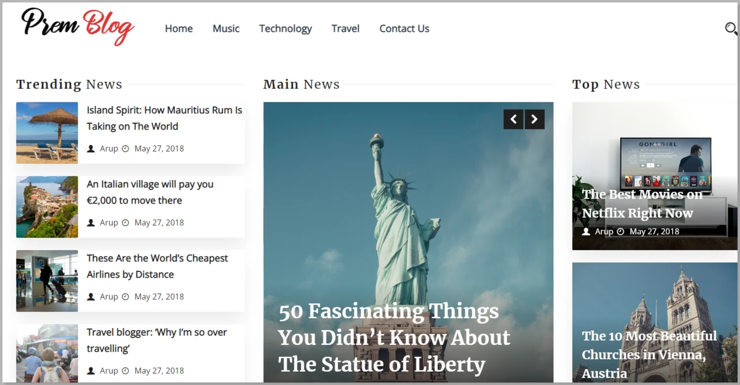Prem Blog WordPress Theme