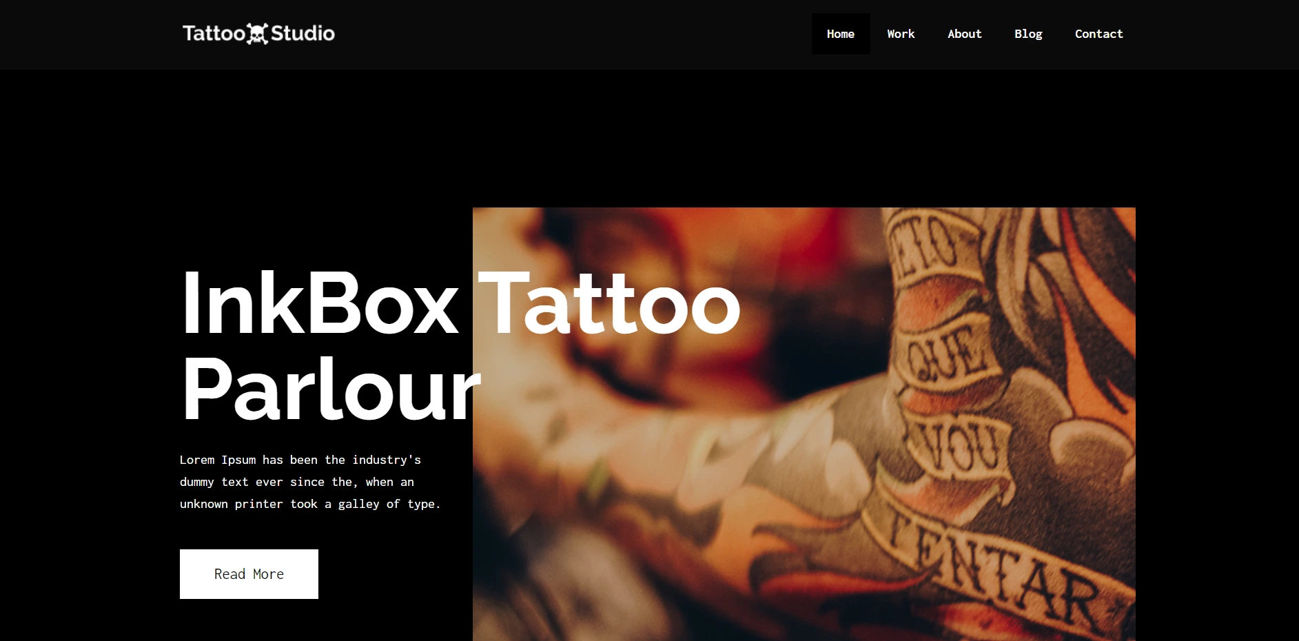 Tattoo WordPress template