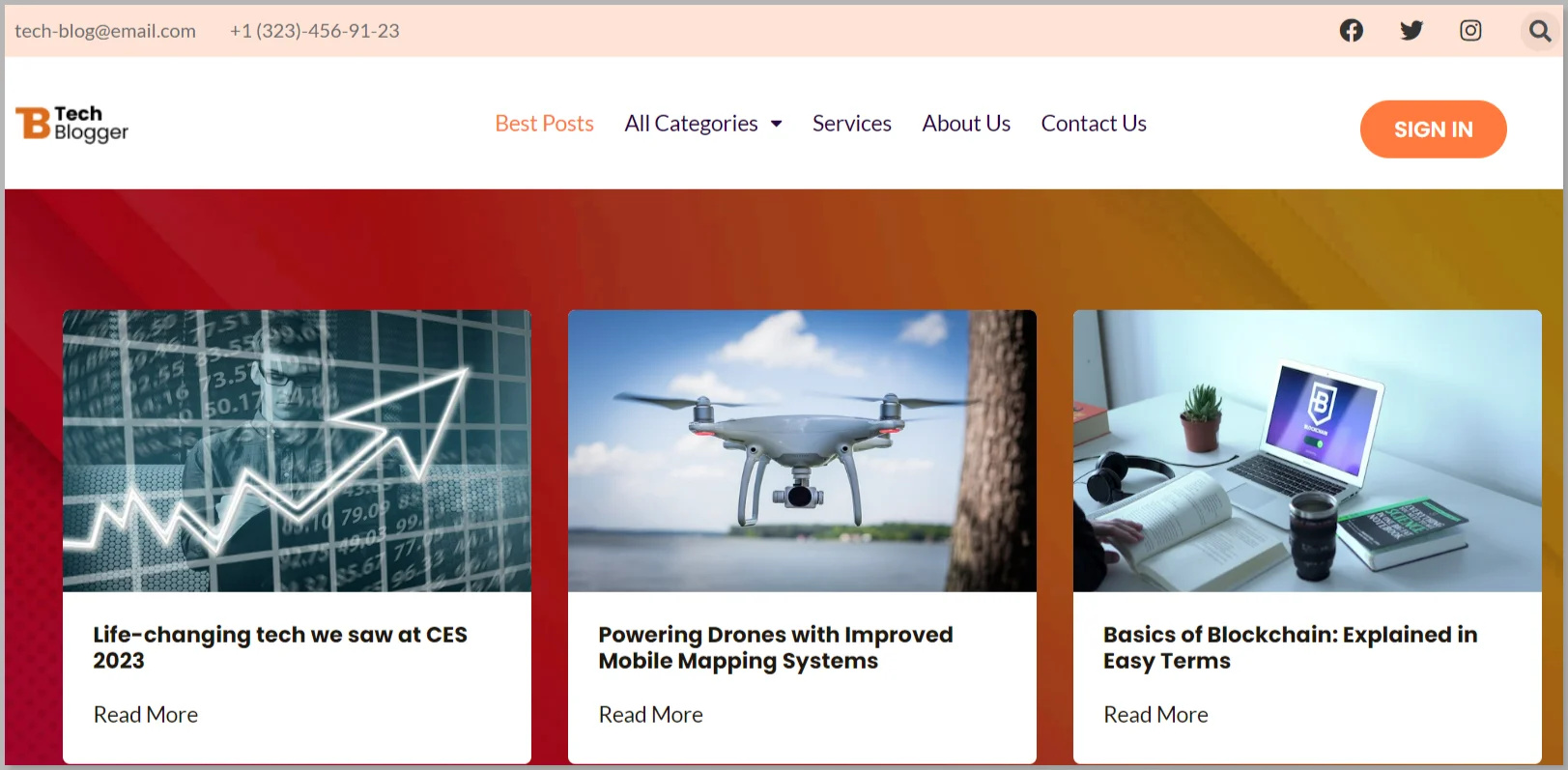 Tech Blogger WordPress Template