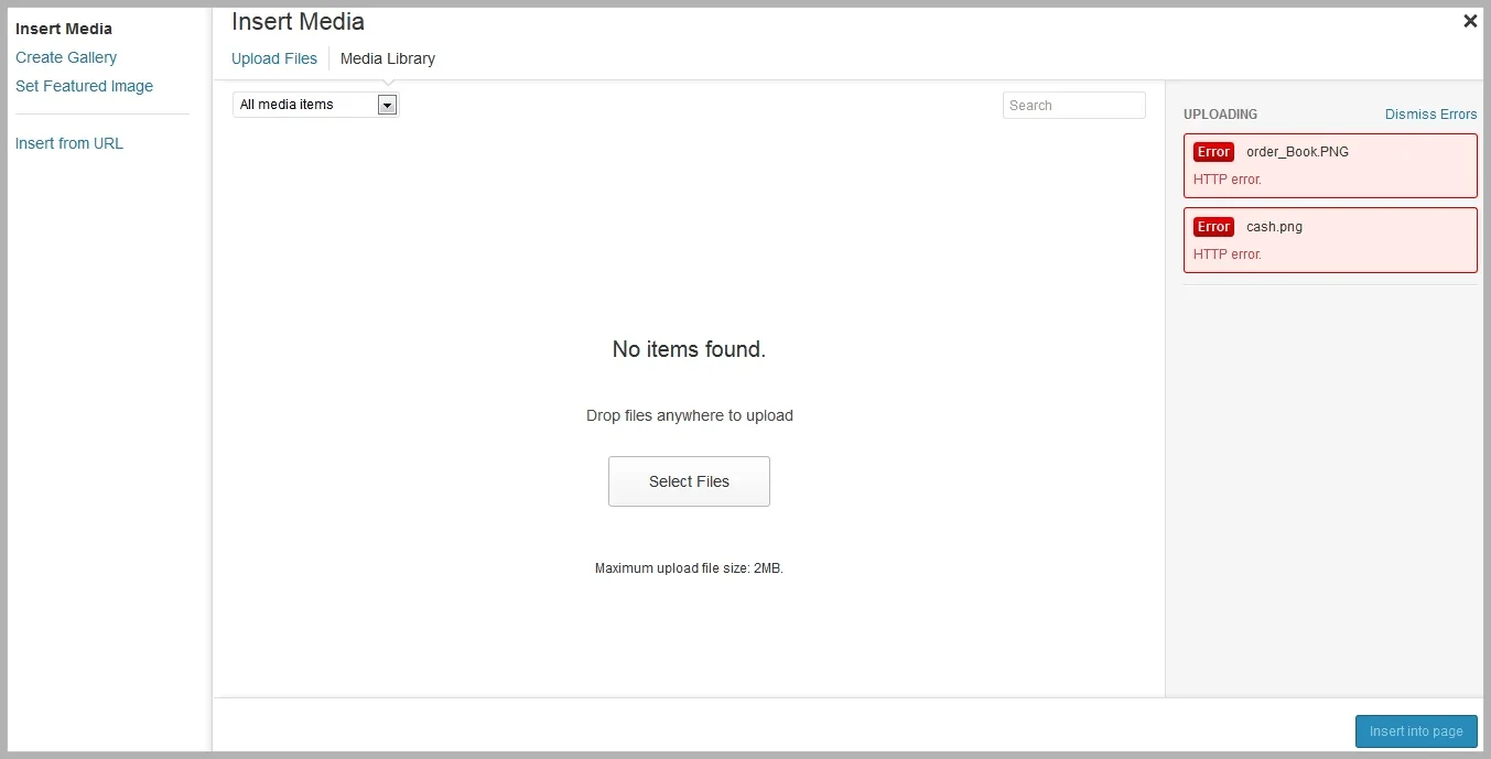 http image upload error