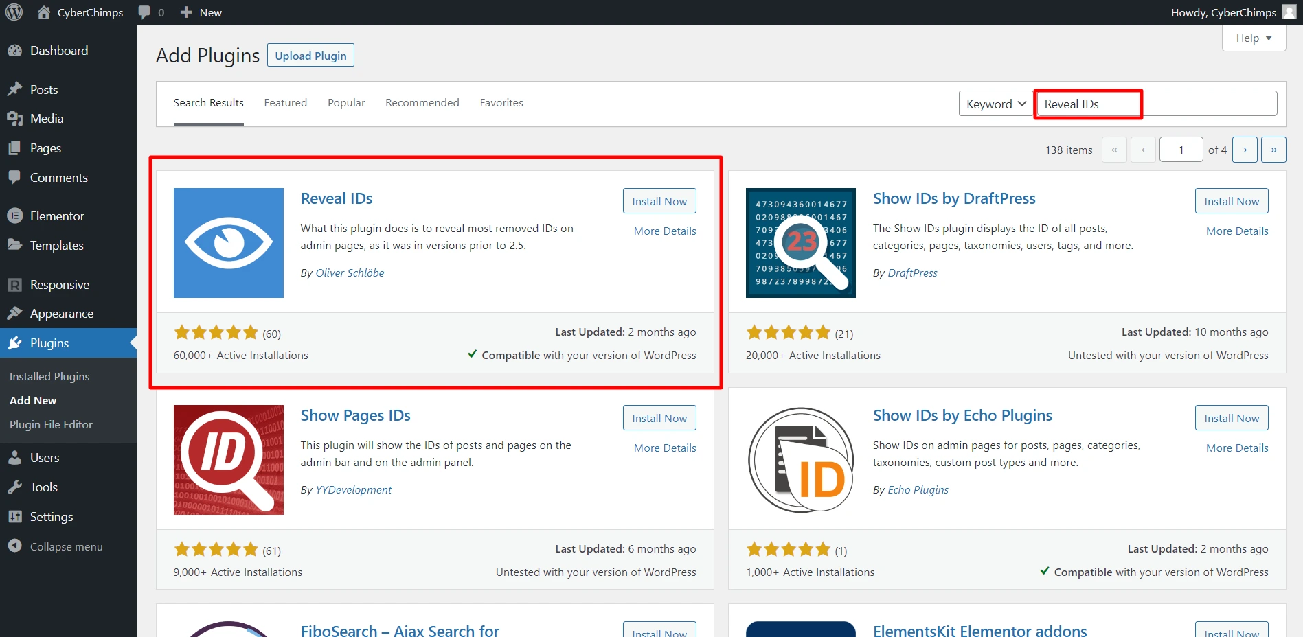 Reveal IDs - WordPress Plugin