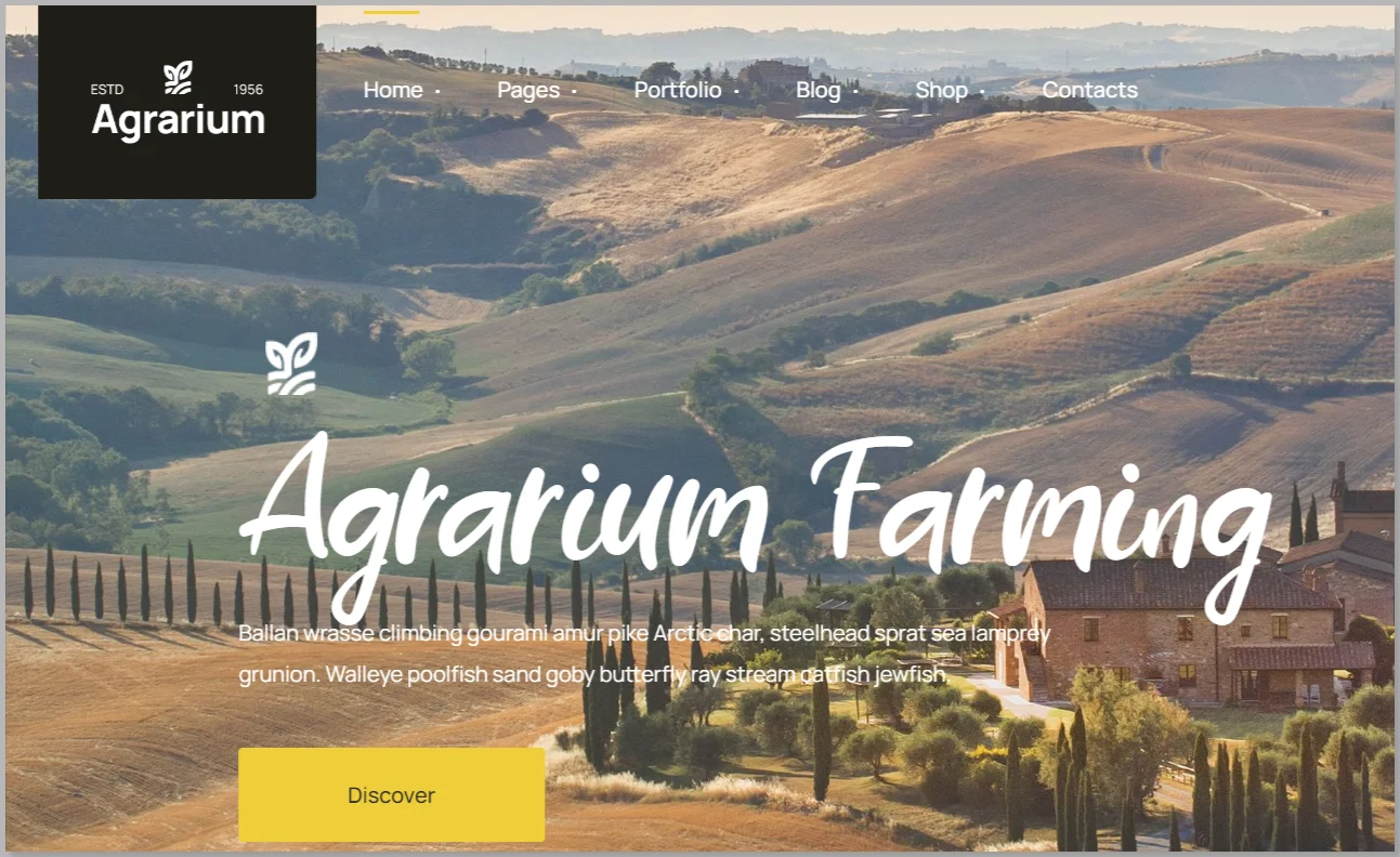 Agraium farming WordPress theme