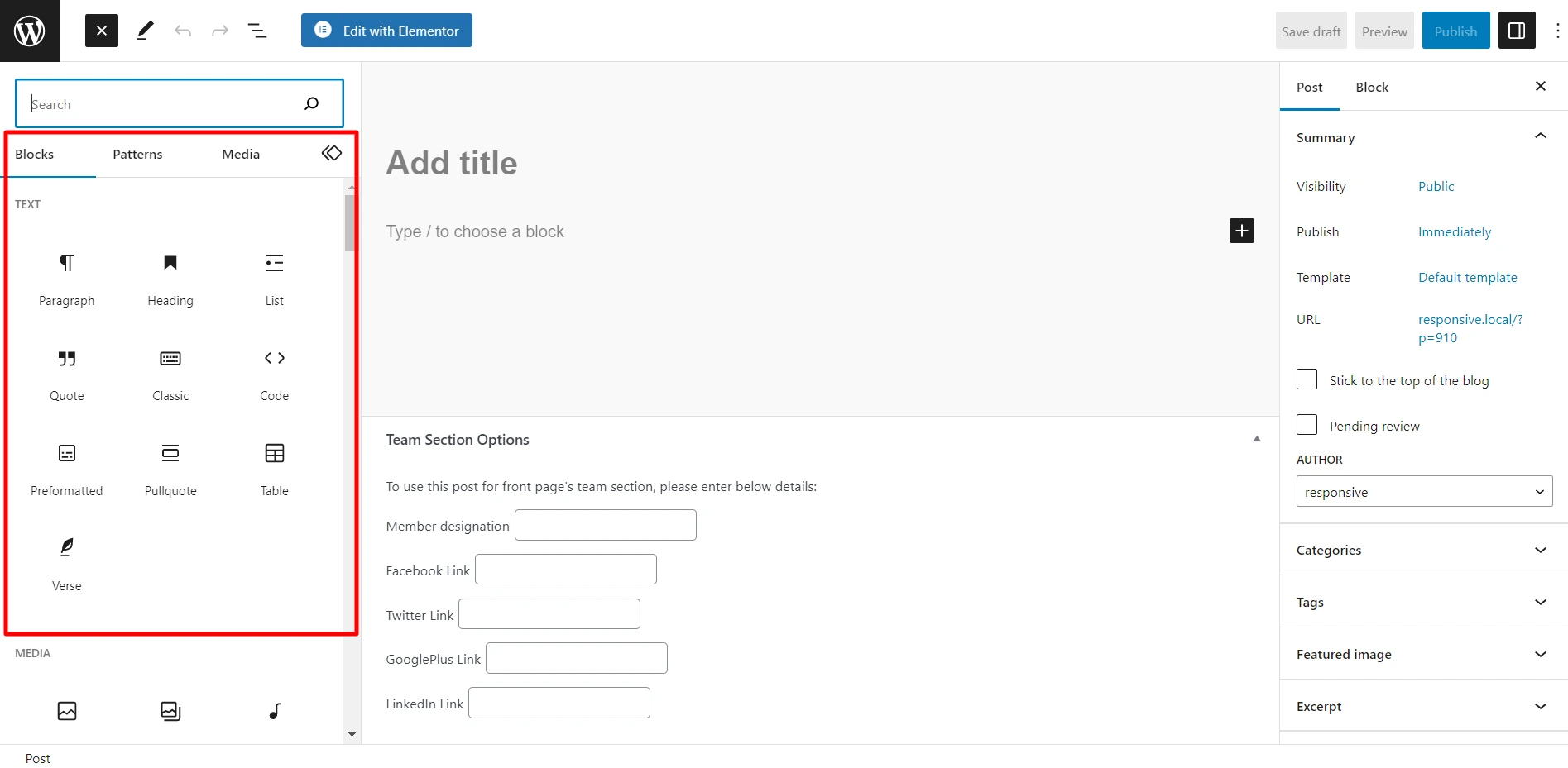 Blocks- WordPress Block Editor