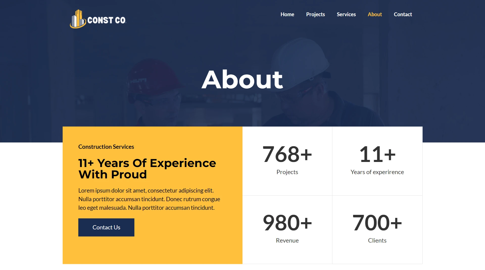 Construction Wordpress Template