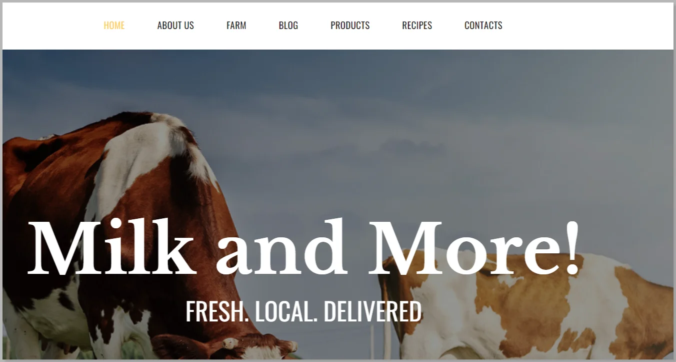 Diary farm & eco milk products wordpress theme