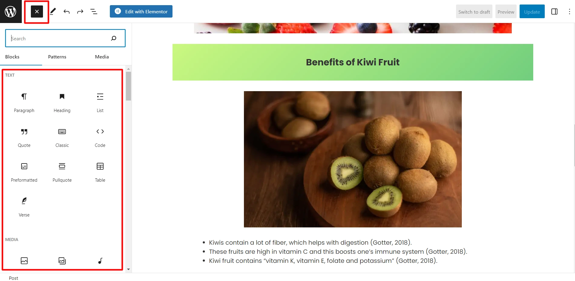 User friendly Interface - WordPress Block Editor