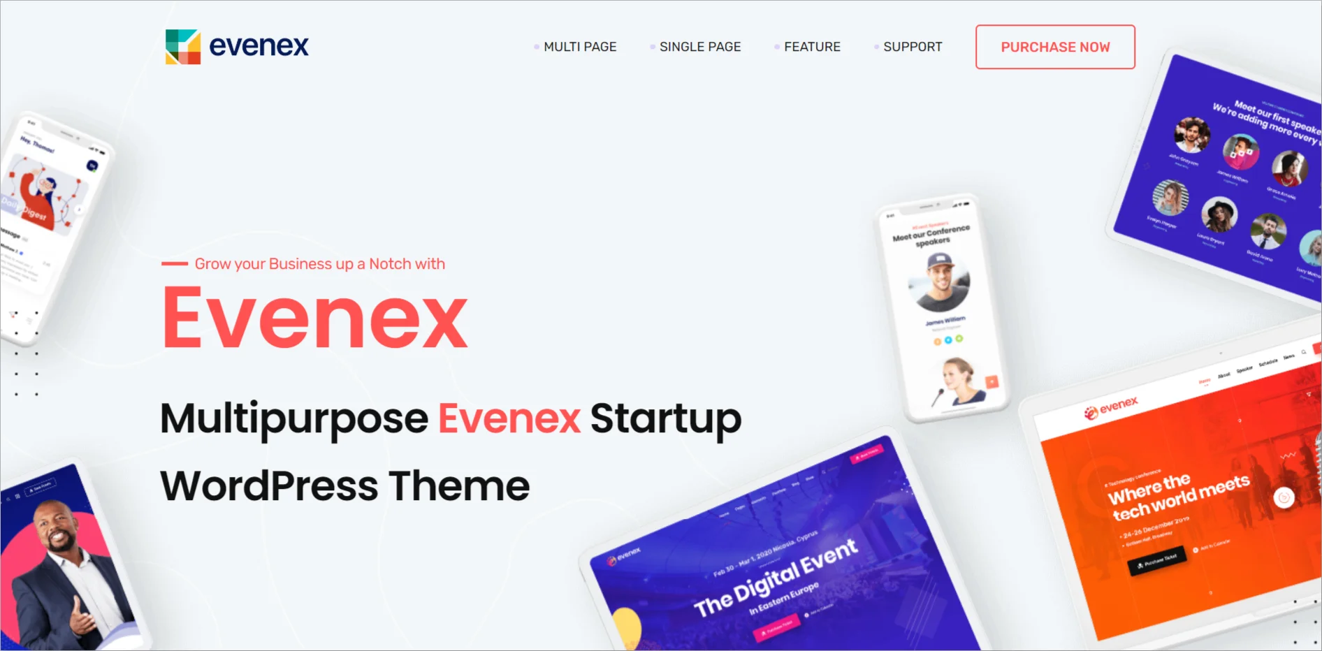 Evenex WordPress Theme