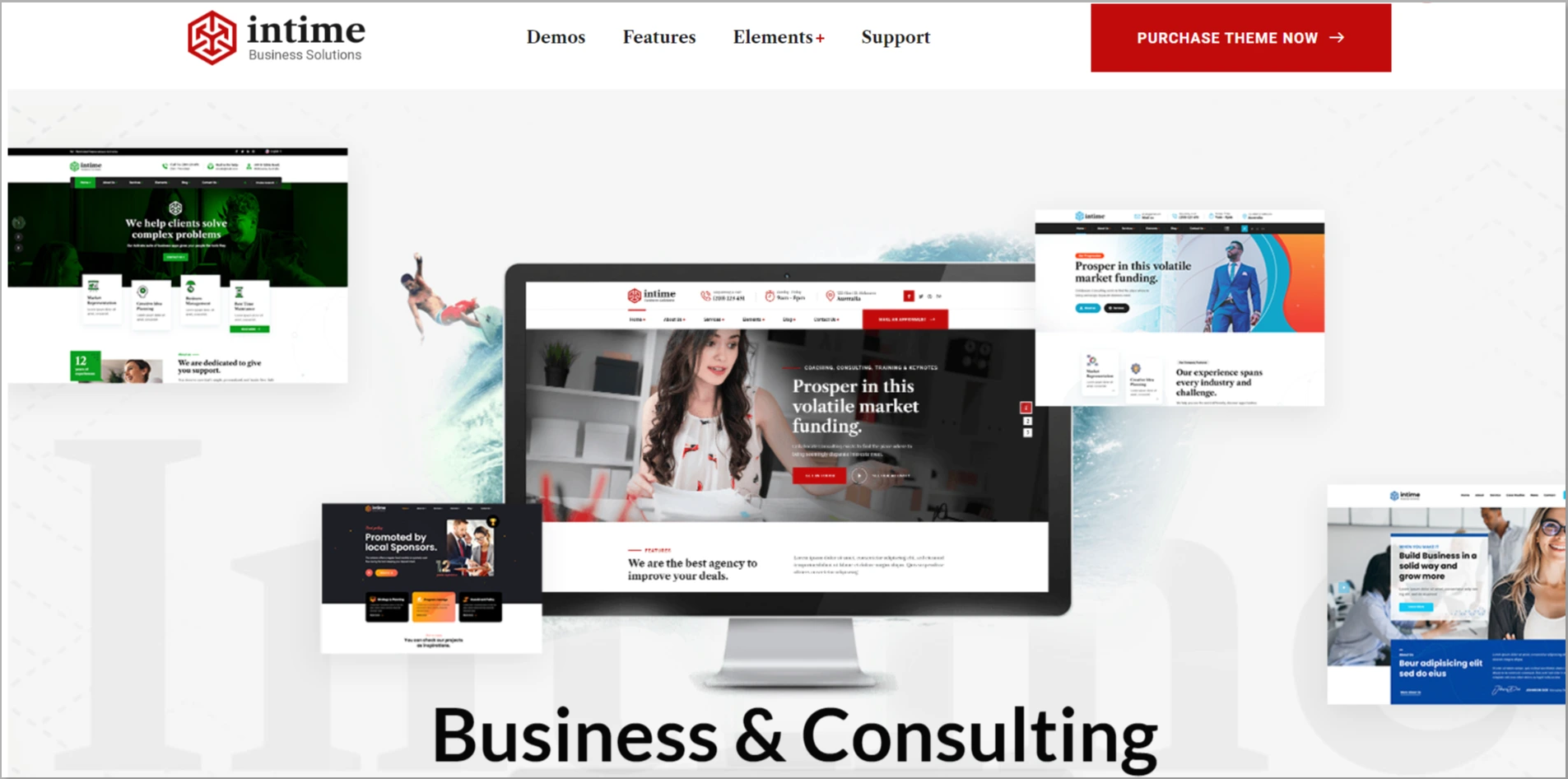 Intime WordPress Theme - wordpress templates for business