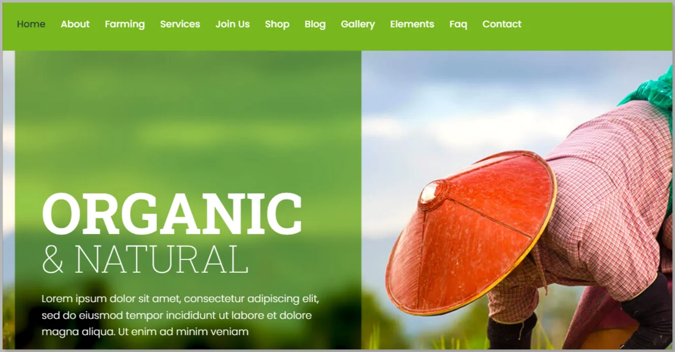 Orga farm wordpress theme
