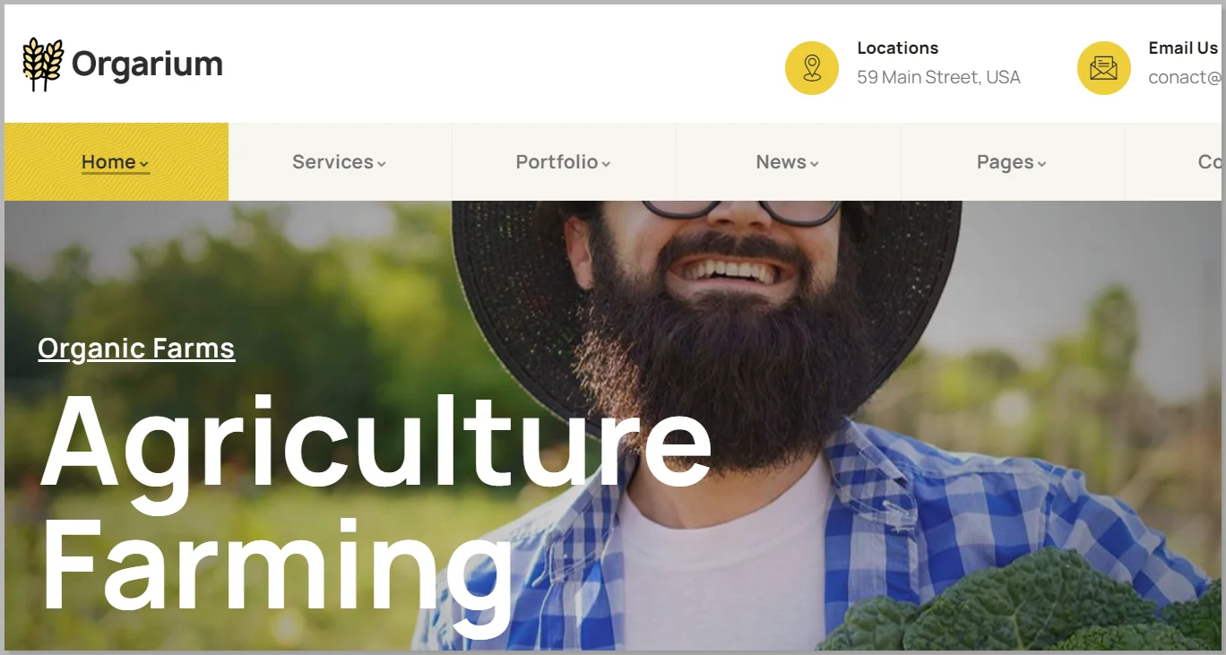 Orgarium - agriculture & organic farming WordPress themes
