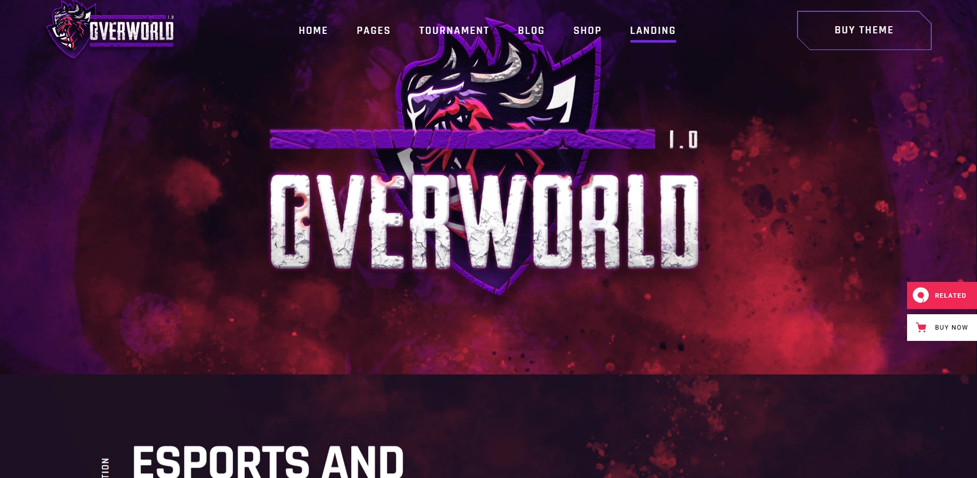 Overworld Gaming WordPress Theme