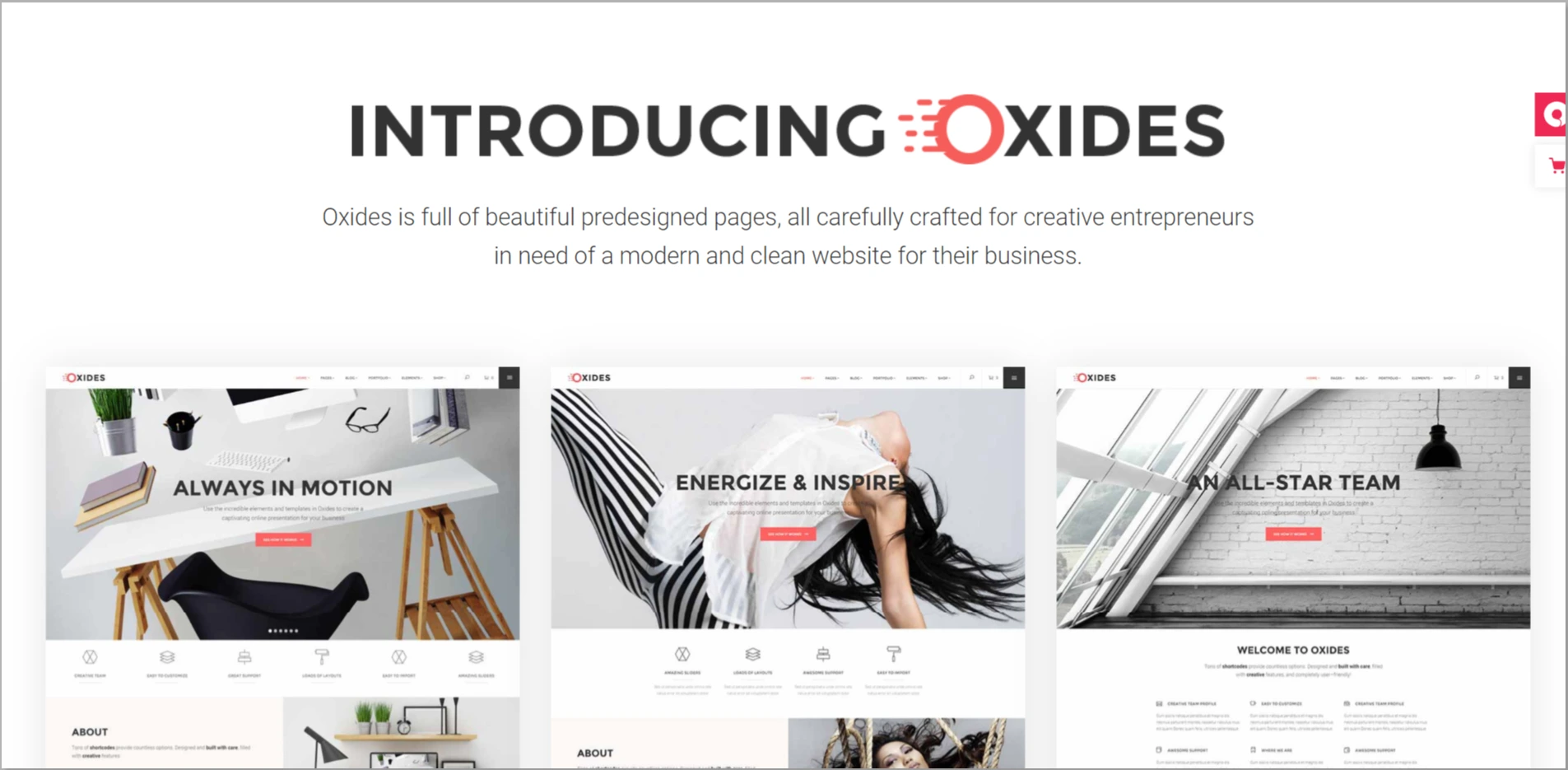 Oxides WordPress Theme