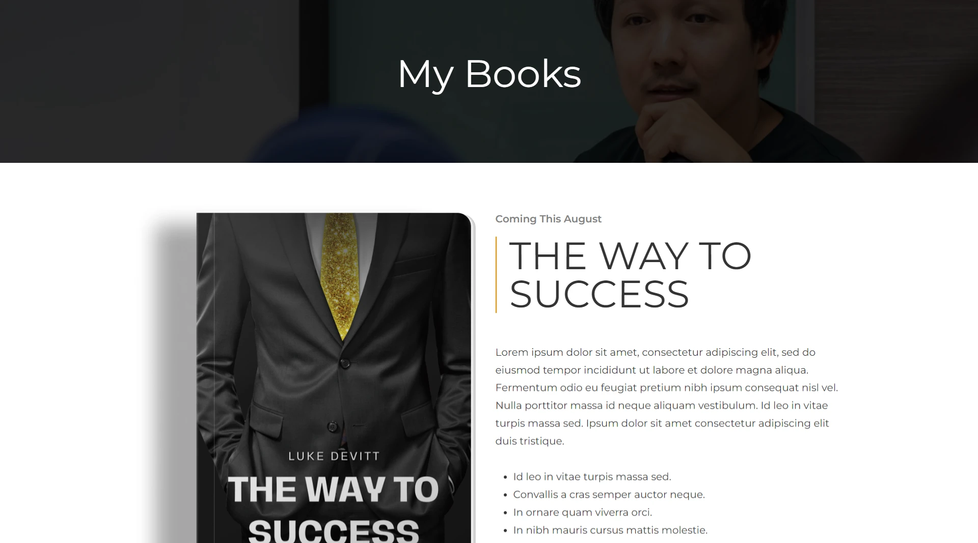 professional speaker website template