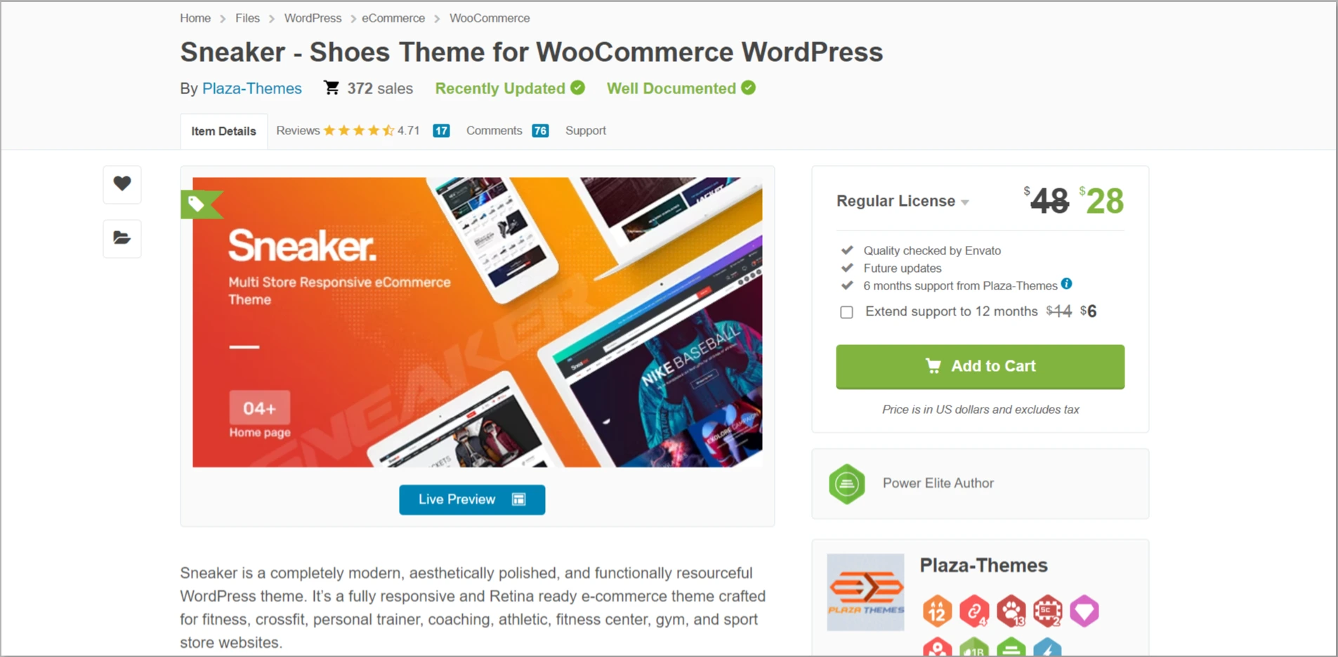 Sneaker WordPress Theme