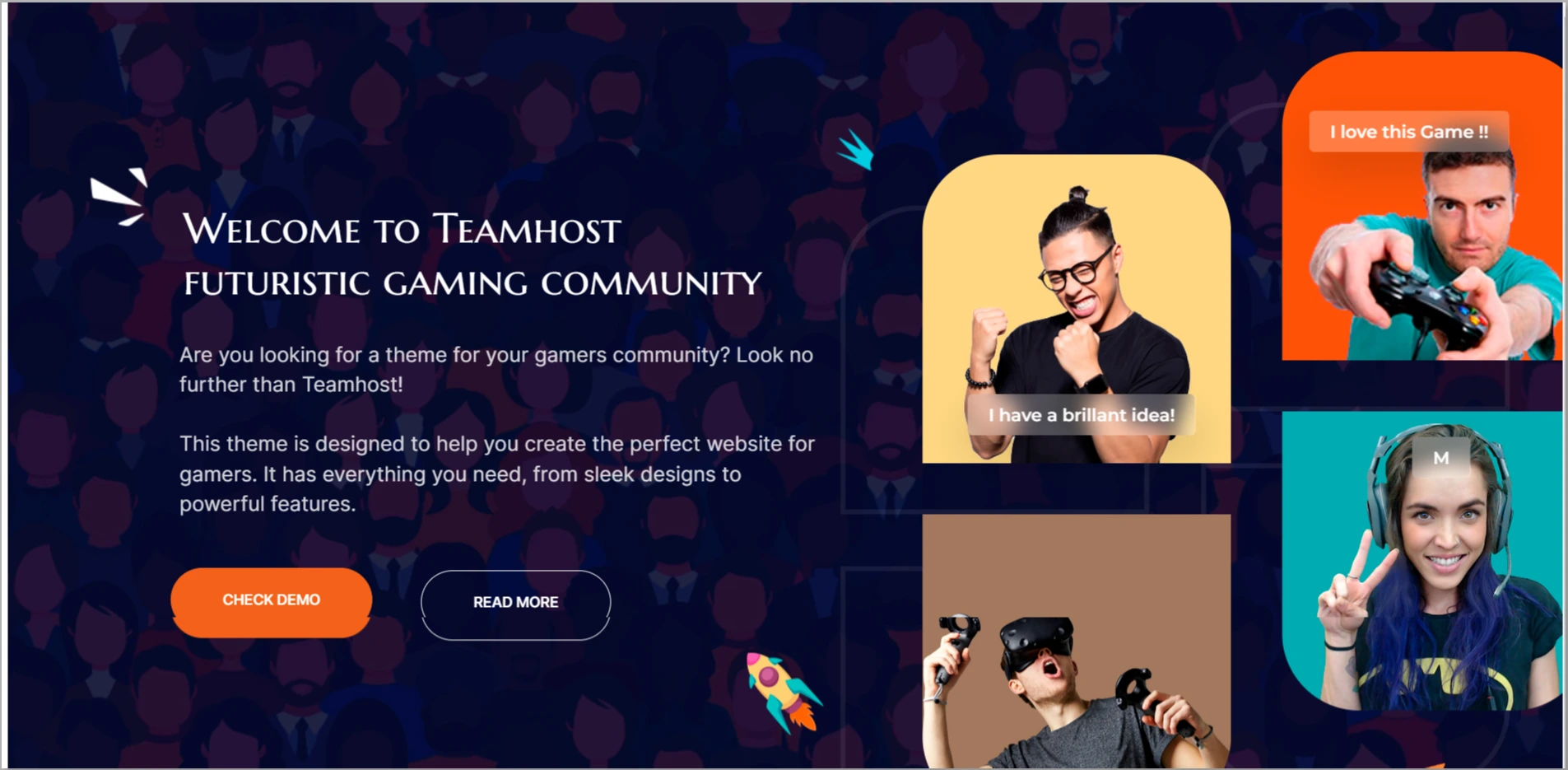 Teamhost Gaming WordPress Theme