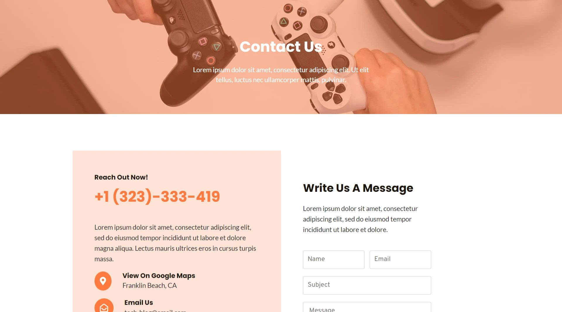 tech website template