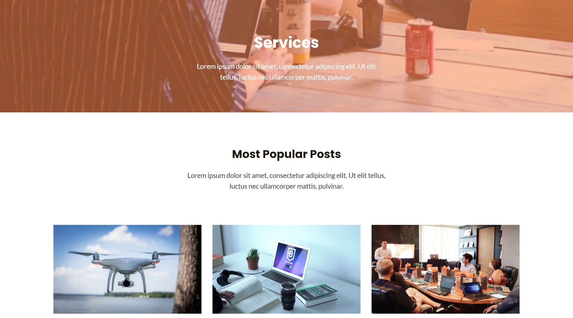 tech website template