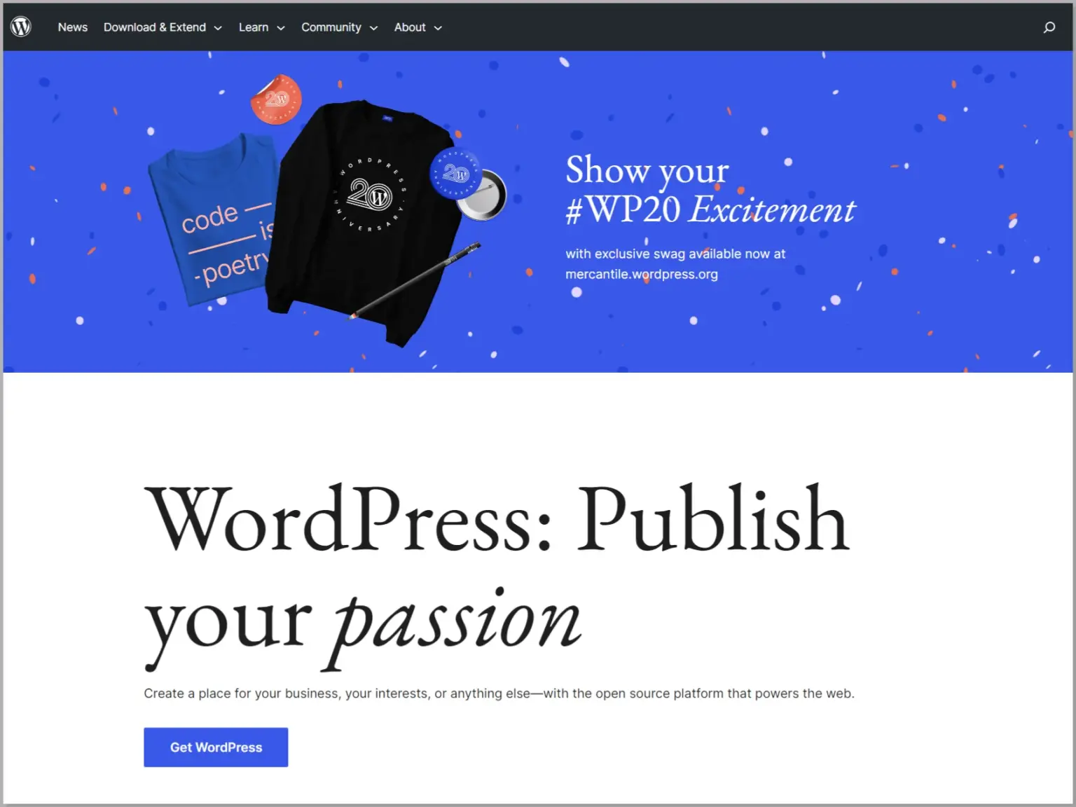 WordPress blogging platform