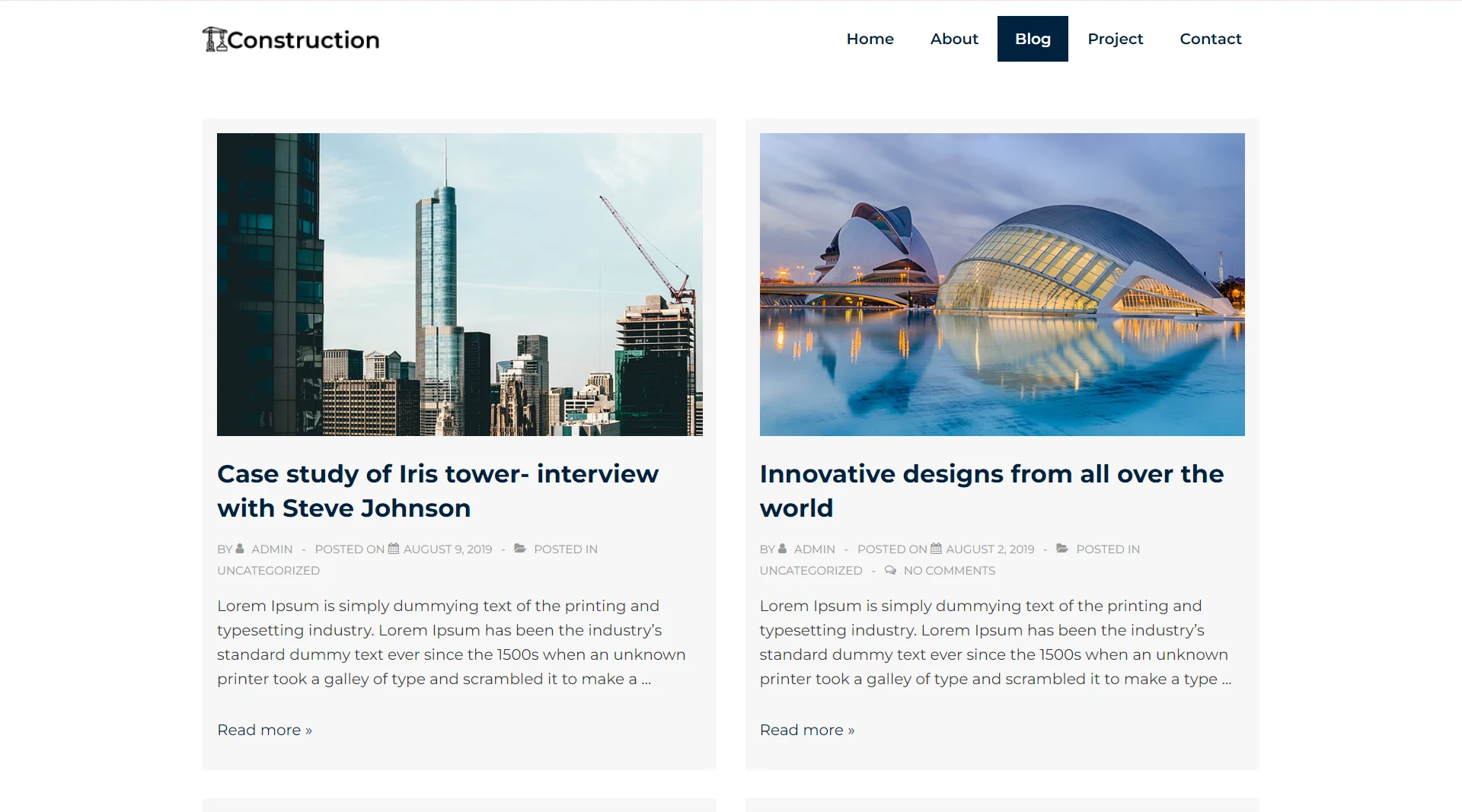 Construction - Blog