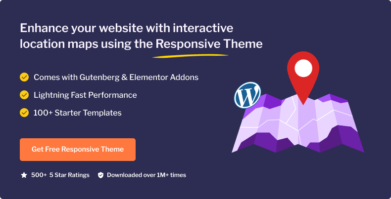 Enhance your website with interactive location maps using the Responsive Theme