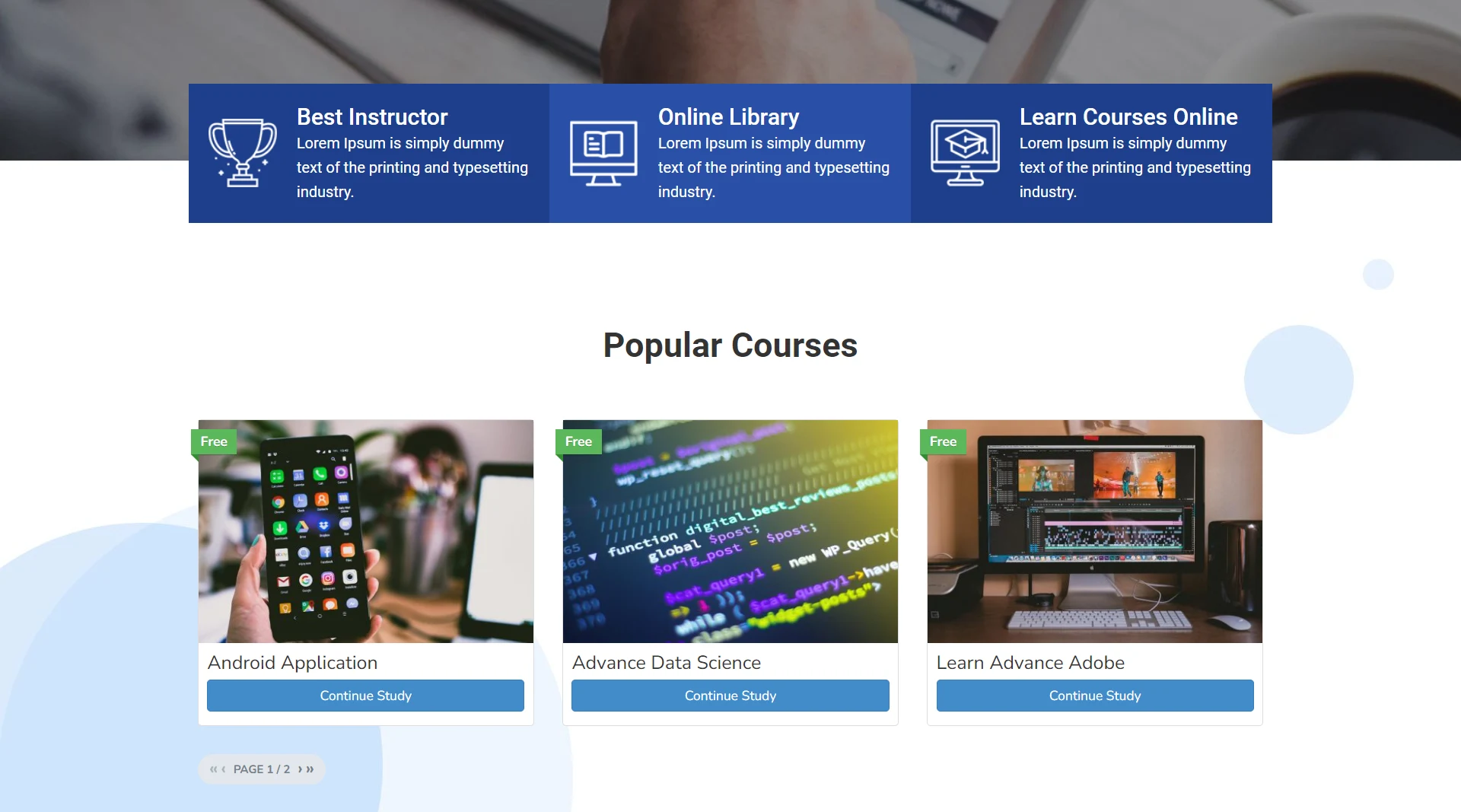 LMS - Homepage