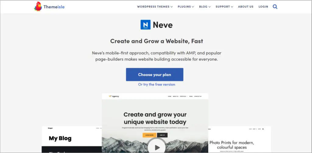 Neve theme