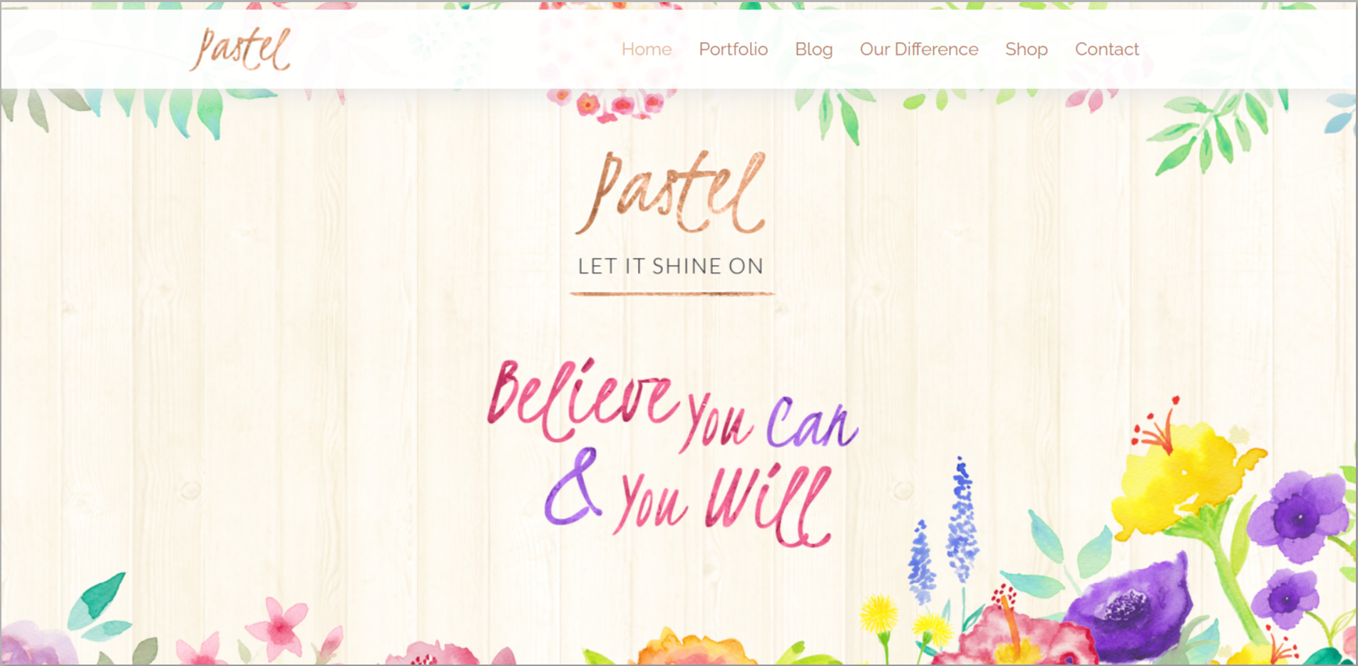Pastel Floral Premium Theme