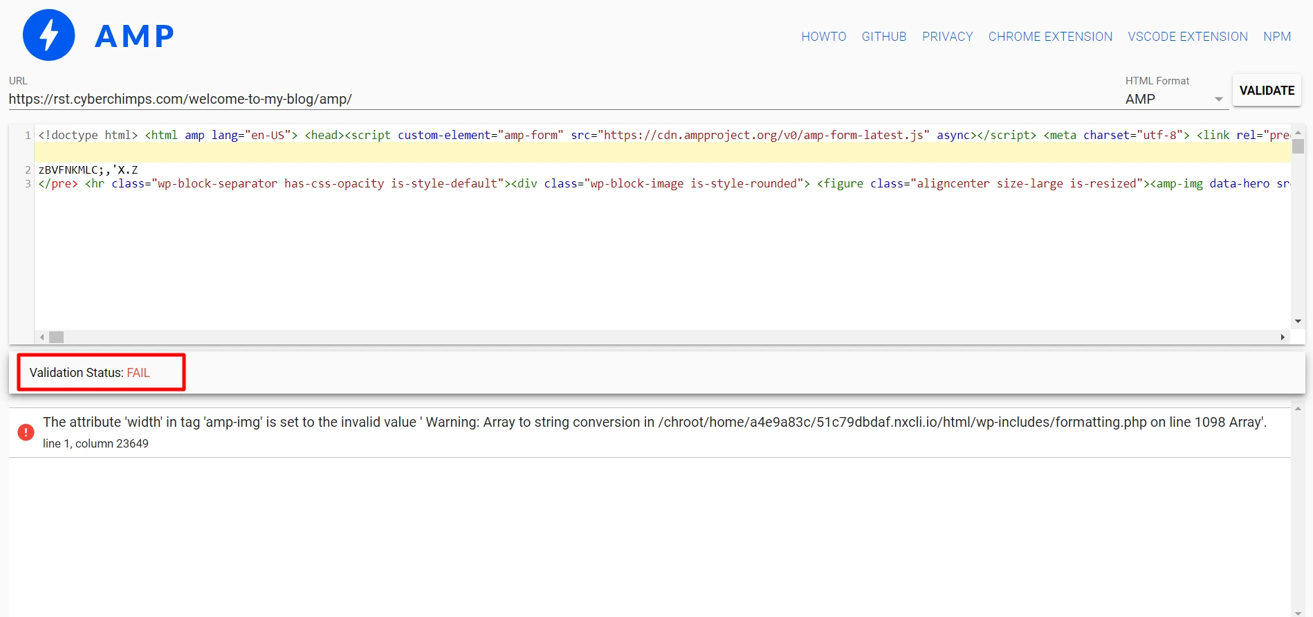 AMP Validator
