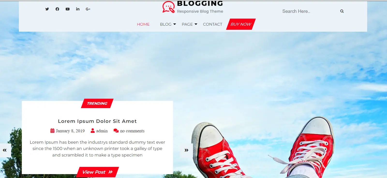 The writer's blog WordPress theme