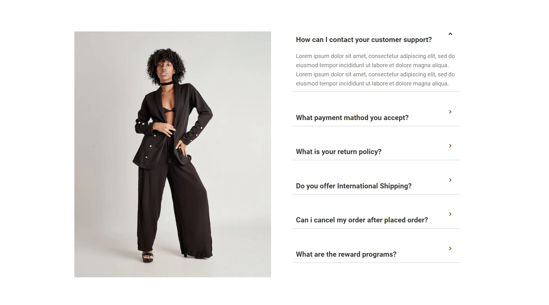 eCommerce Fashion - FAQ