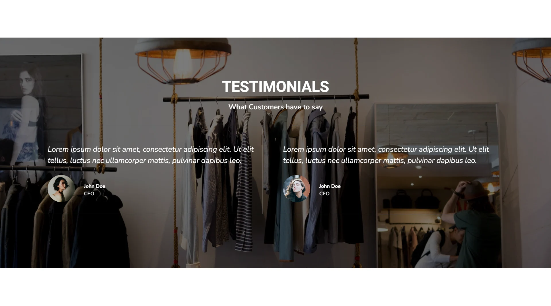 eCommerce Fashion - Testimonial