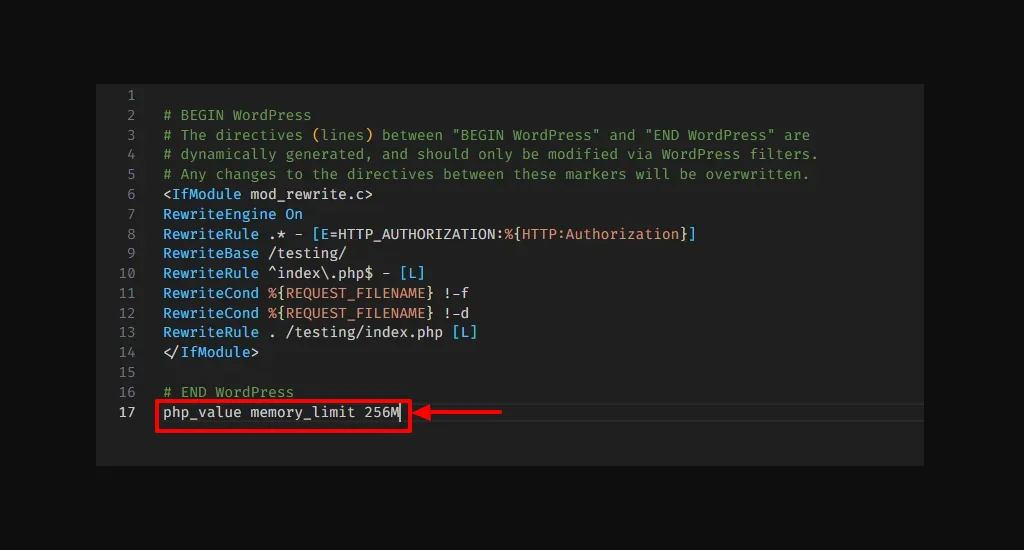 .htaccess code