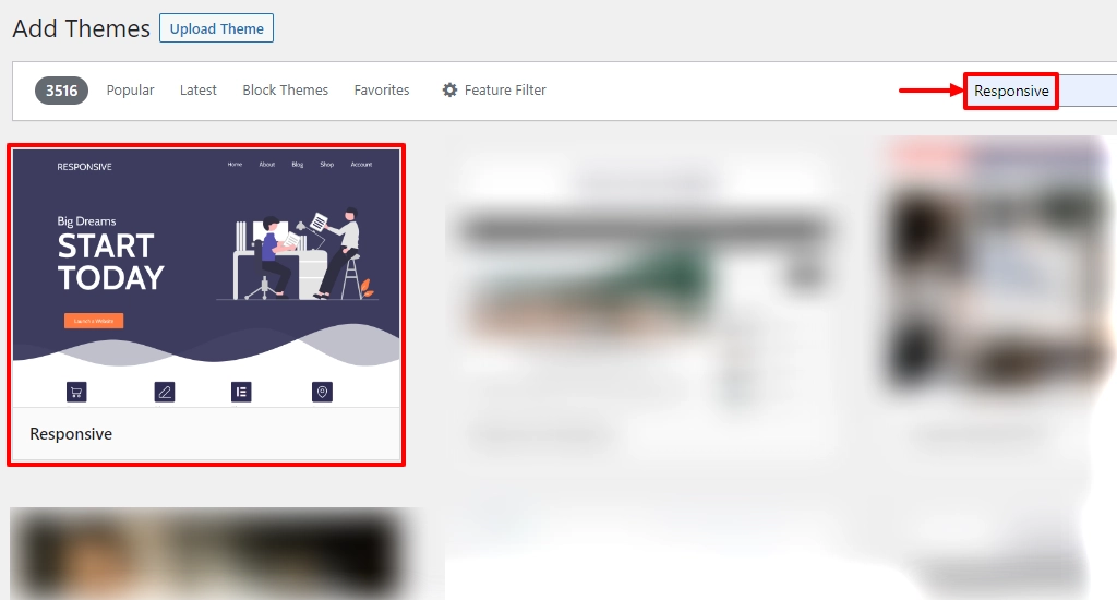 Searching Responsive Theme