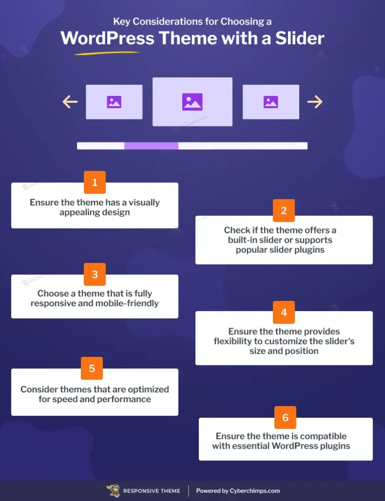 Key consideration for choosing WordPress themes with a slider