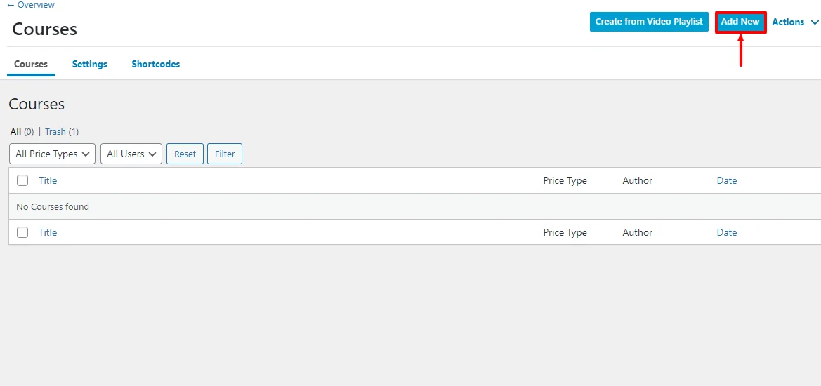 Add new course
