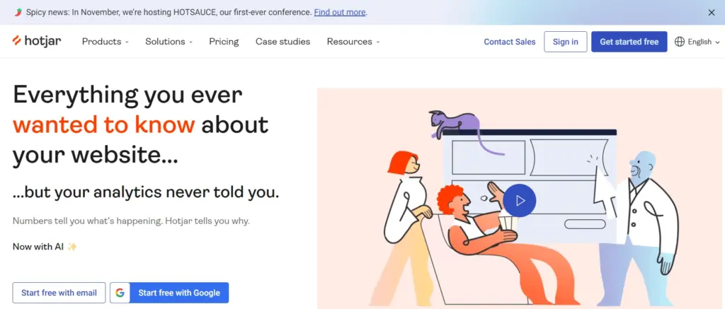 Hotjar ecommerce analytic tool