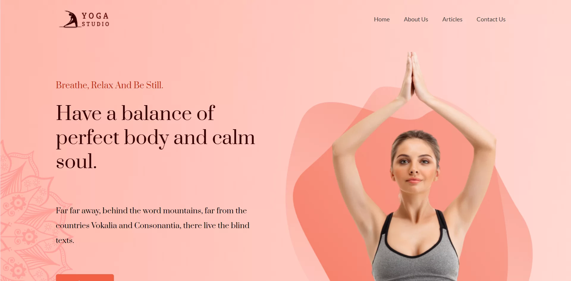 Yoga studio WordPress template