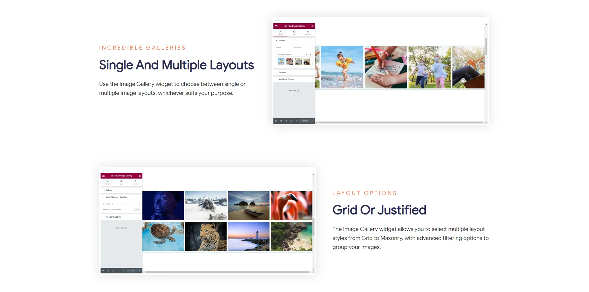 Multiple layout