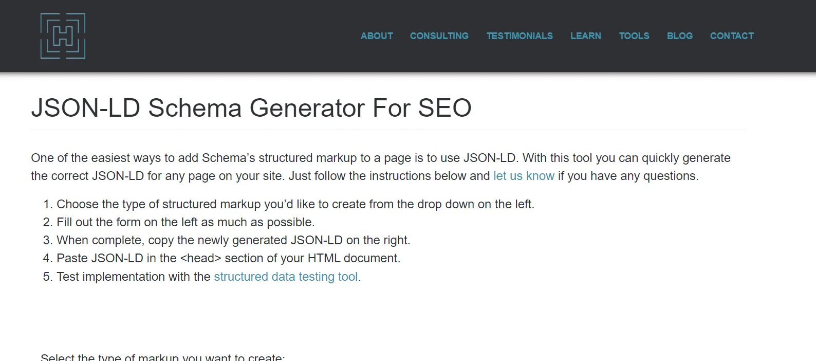 JSON-LD Generator Search Engine Optimization Tools