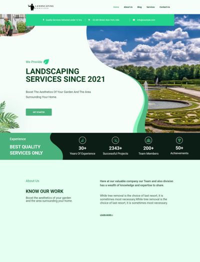 websites for landscaping company