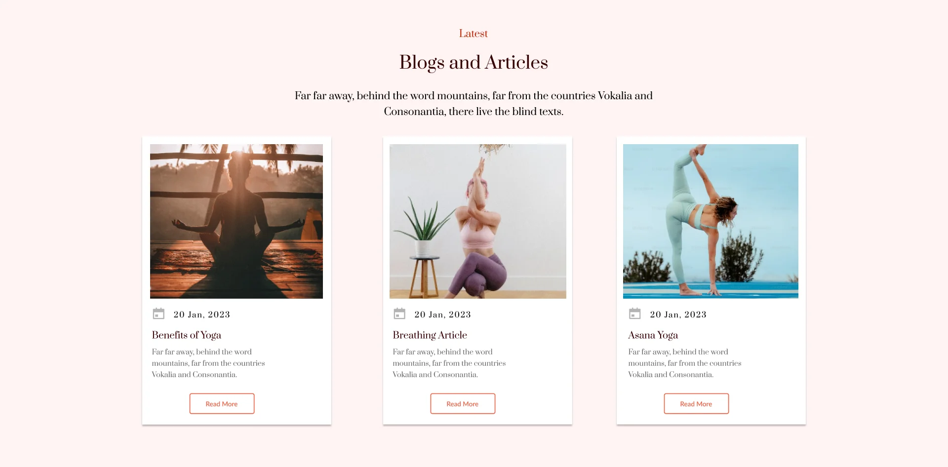 yoga studio website template