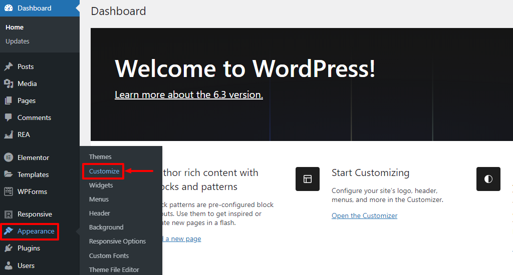 Responsive theme customization options