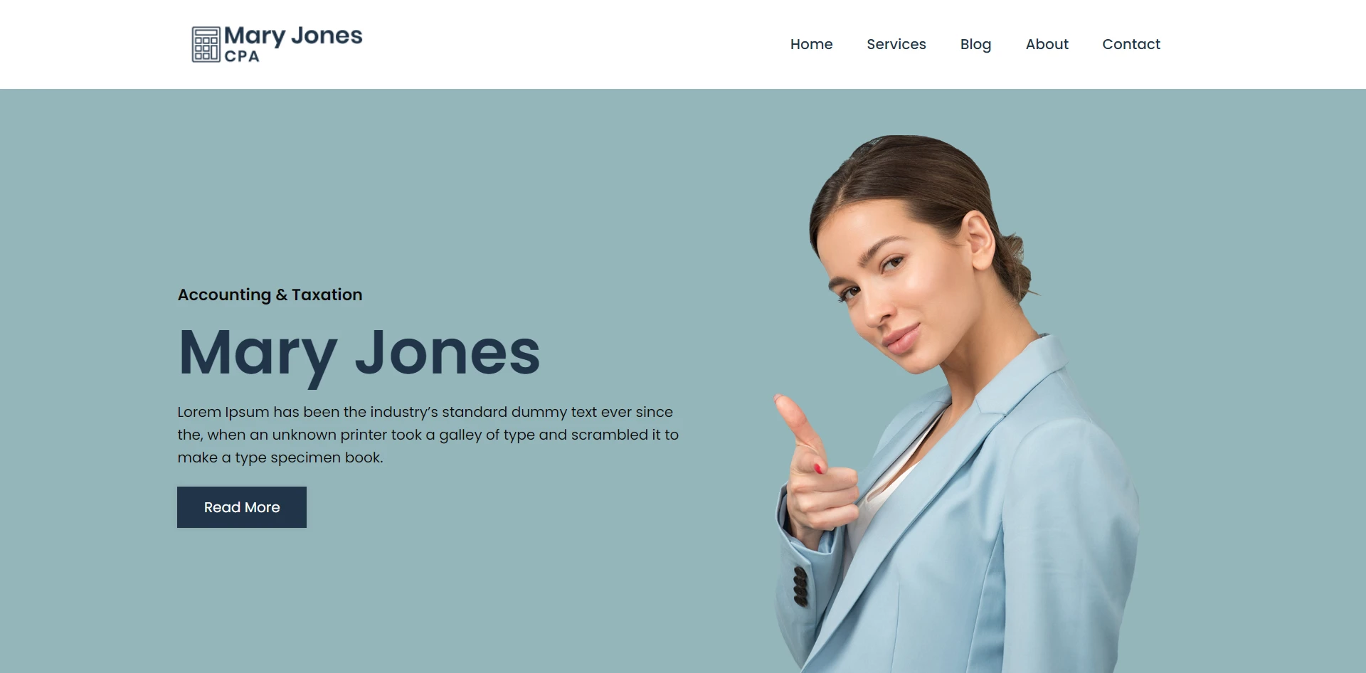 Accountant Free Elementor template