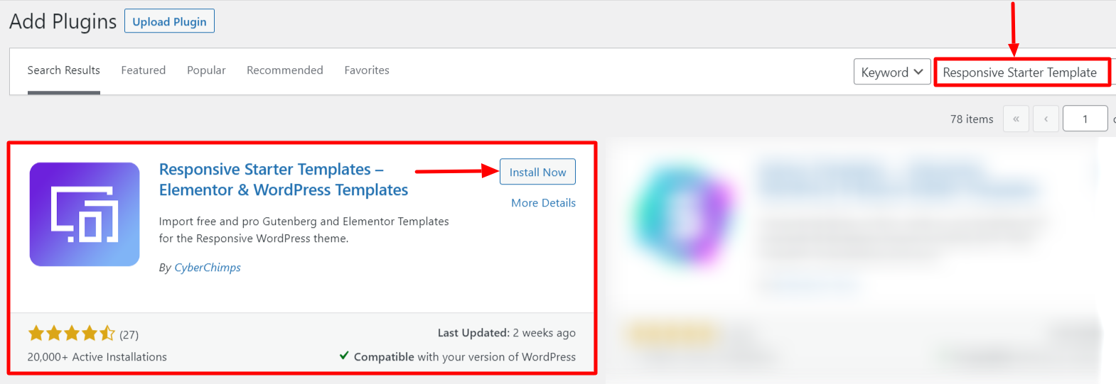 Install and Activate the plugin