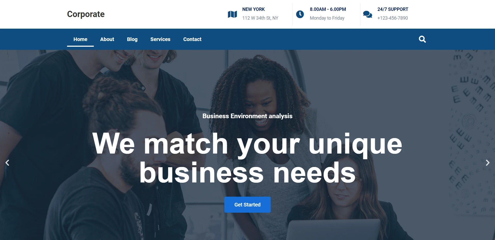 Corporate Business Free Elementor template