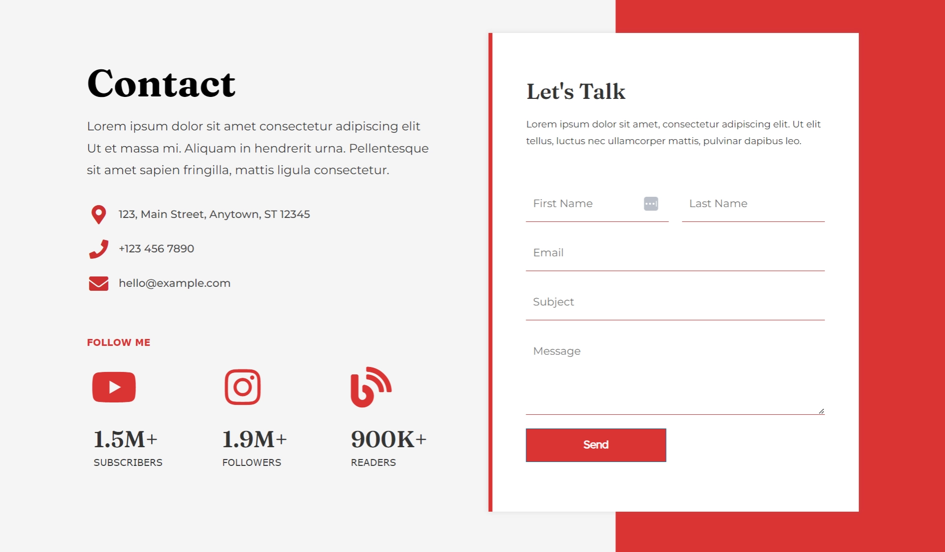 Food Blog - Contact